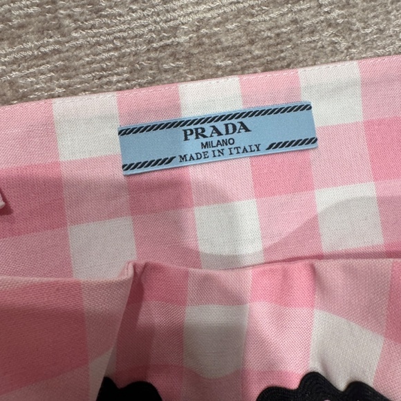 PRADA Gingham Bralette crop top size 38 NEW - Picture 7 of 12
